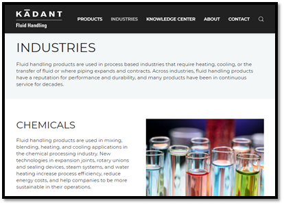 Industries page
